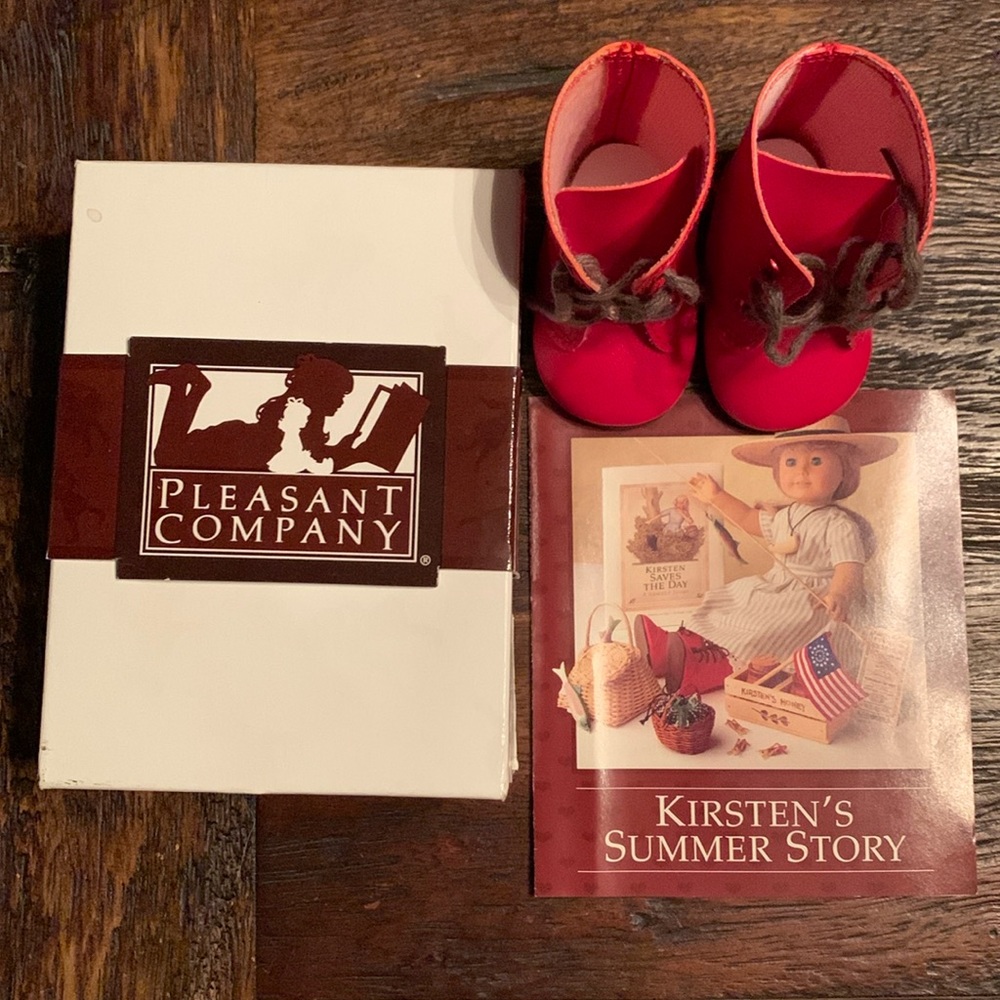 American Girl 1990 Kirsten summer story red boots